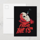 Friday the 13th | Knife Through Hockey Mask Briefkaart (Voorkant / Achterkant)