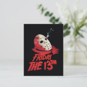 Friday the 13th | Knife Through Hockey Mask Briefkaart (Staand voorkant)
