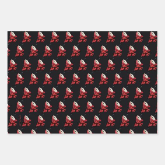 Friday the 13th | Knife Through Hockey Mask Inpakpapier Vel (Voorkant)