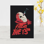 Friday the 13th | Knife Through Hockey Mask Kaart (Gele Bloem)
