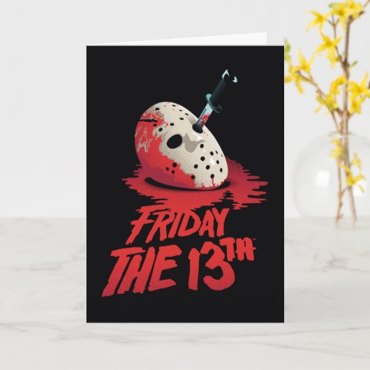 Friday the 13th | Knife Through Hockey Mask Kaart (Gele Bloem)