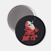 Friday the 13th | Knife Through Hockey Mask Magneet (Voorkant / Achterkant)