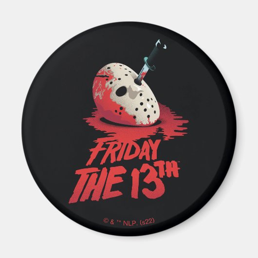 Friday the 13th | Knife Through Hockey Mask Magneet (Voorkant)