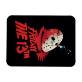 Friday the 13th | Knife Through Hockey Mask Magneet (Horizontaal)