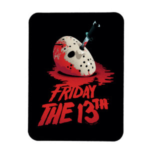 Friday the 13th   Knife Through Hockey Mask Magneet