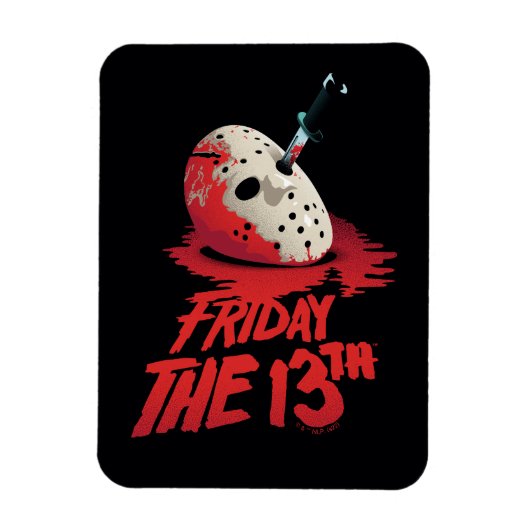 Friday the 13th | Knife Through Hockey Mask Magneet (Verticaal)