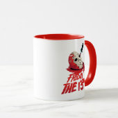 Friday the 13th | Knife Through Hockey Mask Mok (Voorkant rechts)