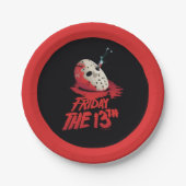 Friday the 13th | Knife Through Hockey Mask Papieren Bordje (Voorkant)
