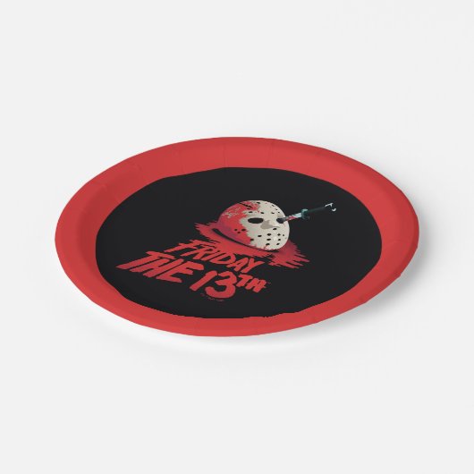 Friday the 13th | Knife Through Hockey Mask Papieren Bordje (Gekanteld)