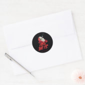 Friday the 13th | Knife Through Hockey Mask Ronde Sticker (Envelop)