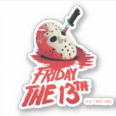 Friday the 13th | Knife Through Hockey Mask Sticker (Voorkant)