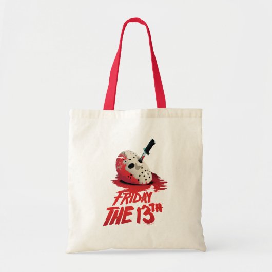 Friday the 13th | Knife Through Hockey Mask Tote Bag (Voorkant)