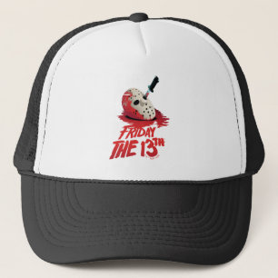 Friday the 13th   Knife Through Hockey Mask Trucker Pet