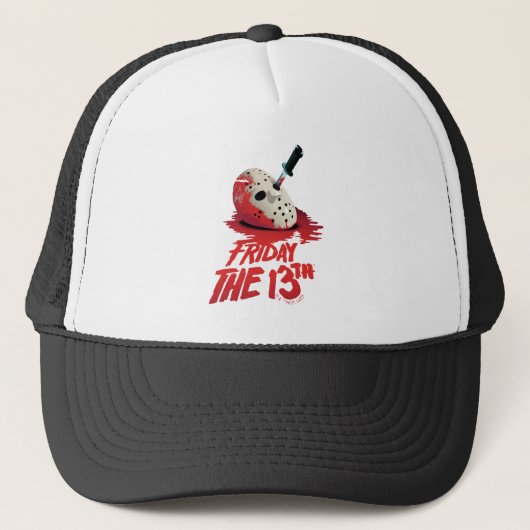 Friday the 13th | Knife Through Hockey Mask Trucker Pet (Voorkant)