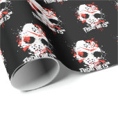 Friday the 13th | Paint Splatter Hockey Mask Cadeaupapier (Rol Hoek)