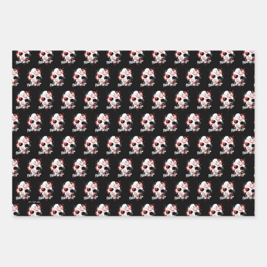 Friday the 13th | Paint Splatter Hockey Mask Inpakpapier Vel (Voorkant 3)