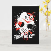 Friday the 13th | Paint Splatter Hockey Mask Kaart (Gele Bloem)