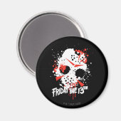 Friday the 13th | Paint Splatter Hockey Mask Magneet (Voorkant / Achterkant)
