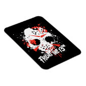 Friday the 13th | Paint Splatter Hockey Mask Magneet (Rechterzijde)