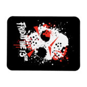 Friday the 13th | Paint Splatter Hockey Mask Magneet (Horizontaal)