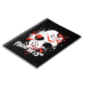 Friday the 13th | Paint Splatter Hockey Mask Notitieboek (Linkerzijde)