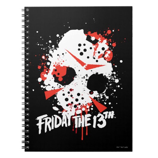 Friday the 13th | Paint Splatter Hockey Mask Notitieboek (Voorkant)