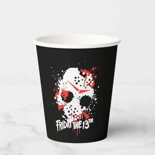 Friday the 13th | Paint Splatter Hockey Mask Papieren Bekers (Voorkant)