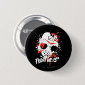 Friday the 13th | Paint Splatter Hockey Mask Ronde Button 5,7 Cm (Voorkant /achterkant)