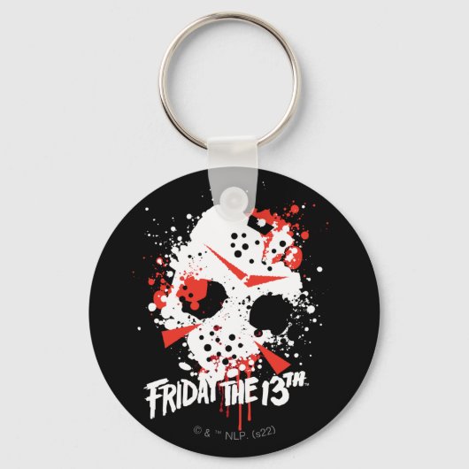 Friday the 13th | Paint Splatter Hockey Mask Sleutelhanger (Voorkant)