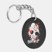 Friday the 13th | Paint Splatter Hockey Mask Sleutelhanger (Voorkant Links)