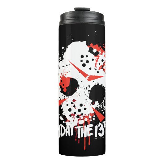 Friday the 13th | Paint Splatter Hockey Mask Thermosbeker (Voorkant)