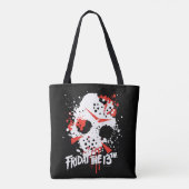 Friday the 13th | Paint Splatter Hockey Mask Tote Bag (Achterkant)