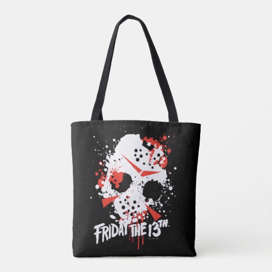 Friday the 13th | Paint Splatter Hockey Mask Tote Bag (Achterkant)