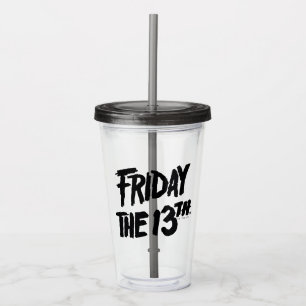 Friday the 13th Stacked Painted Logo Acryl Drinkbeker
