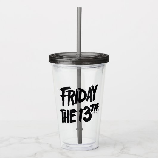 Friday the 13th | Stacked Painted Logo Acryl Drinkbeker (Voorkant)