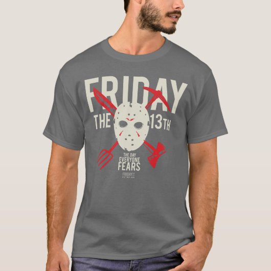 Friday the 13th | Wapens kruiskopmasker T-shirt (Voorkant)