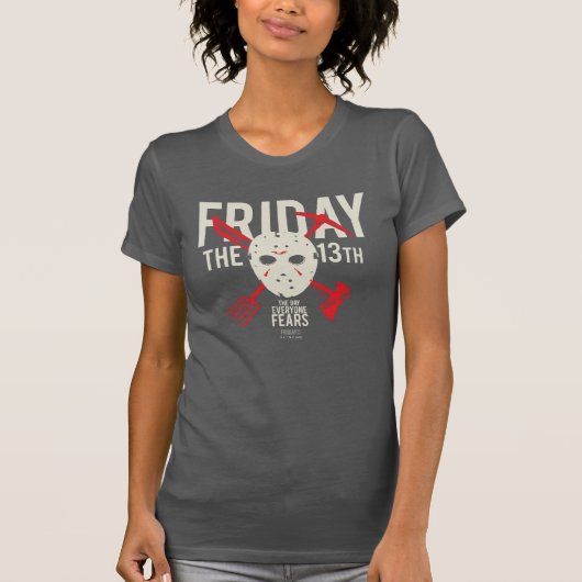 Friday the 13th | Wapens kruiskopmasker T-shirt (Voorkant)