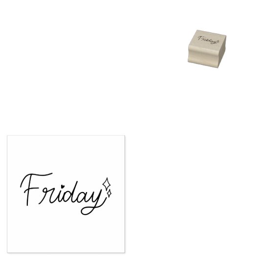 Friday Weekday Journal Design Rubberstempel (Gestempeld)