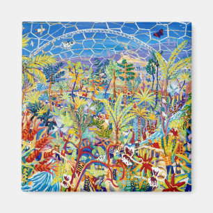 Fridge Art: Tuin van Eden. Het Eden-project Magneet