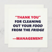 Fridge Cleaning Funny Hartelijk dank aan Office Hu (Voorkant / Achterkant)