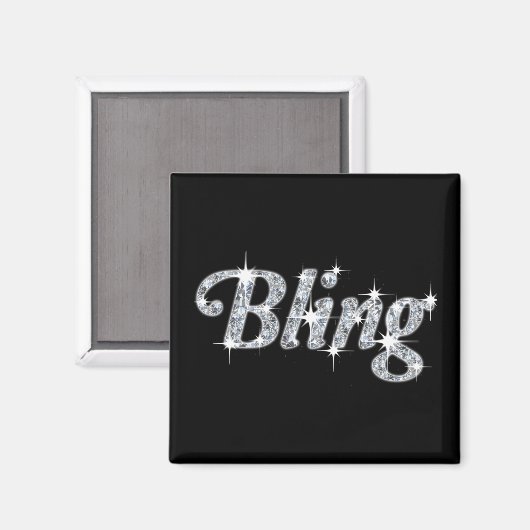 Fridge magneet met faux diamant design (Voorkant / Achterkant)