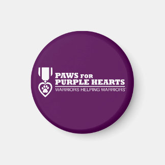 Fridge Magnet Button - Paarse witte Logo