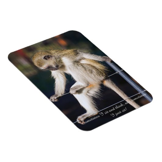 Fridge Magnet met aap en slogan Magneet (Rechterzijde)