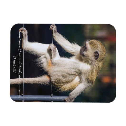 Fridge Magnet met aap en slogan Magneet (Horizontaal)