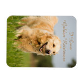 Fridge Magnet met Golden Retriever en Slogan Magneet (Horizontaal)