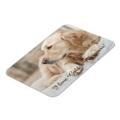 Fridge Magnet met Golden Retriever en Slogan Magneet (Linkerzijde)