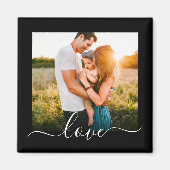 Fridge Magnet Photo Template Love Text Black (Voorkant)