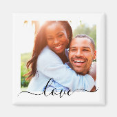 Fridge Magnet Photo Template Love Text White (Voorkant)