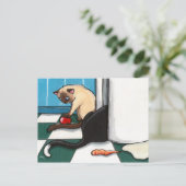 Fridge Raiders Cat Briefkaart (Staand voorkant)