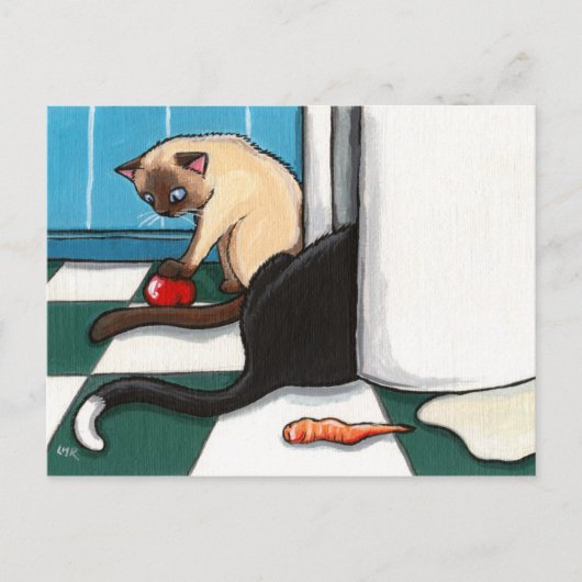 Fridge Raiders Cat Briefkaart (Voorkant)